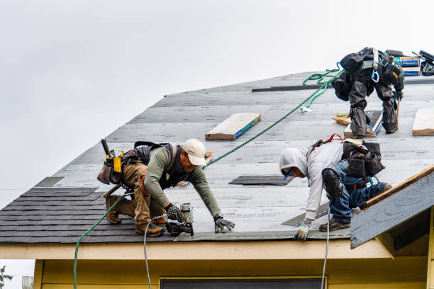 Professional Gutter Installation technician working in Pine Beach, NJ